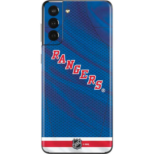 NHL New York Rangers Home Jersey Galaxy S21 Plus 5G Skin